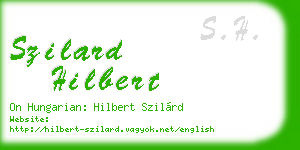 szilard hilbert business card