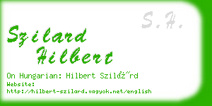 szilard hilbert business card